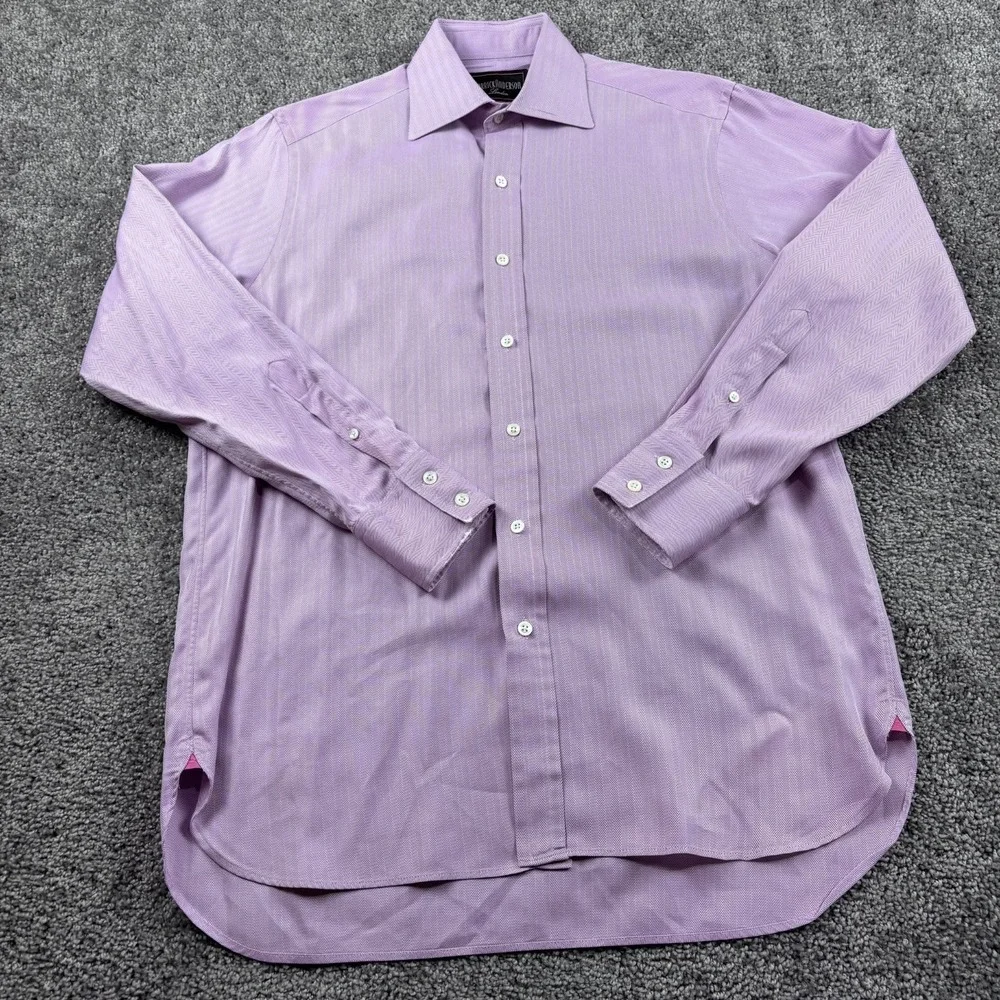 🇬🇧 Garrick Anderson‎ London Dress Shirt Mens 15.5/39 Lavender